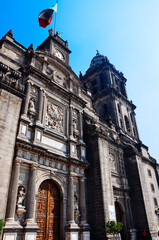 Front facade Mexico City Metropolitan Cathedral.