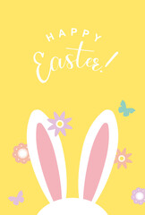 vector background with an easter bunny for banners, cards, flyers, social media wallpapers, etc.