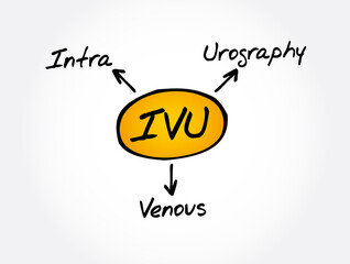 IVU - intravenous urography acronym, medical concept background
