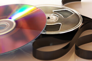 cd and disassembled vhs