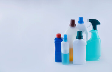 Disinfection cleaning products. Health care concept