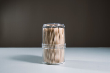 Bamboo Toothpick on the table