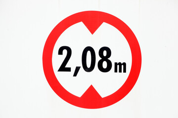Verbot für Fahrzeuge über angegebener Höhe, Deutschland