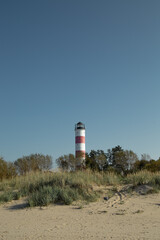 lighthouse on the coast of the sea