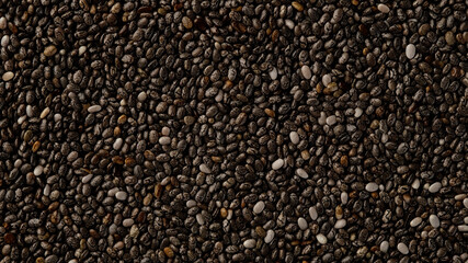 chia seeds on background top view. Superfoods for healthy life