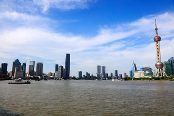Obraz premium Architectural scenery of Shanghai Bund, Shanghai, China