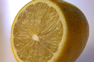 half lemon close up