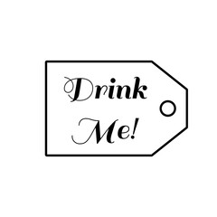 Drink me tag template. Clipart image