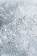 Close up sur des flocons de neige gelés - Arrière plan texturé neige glace