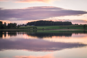 Fototapeta premium Zachód słońca na Mazurach