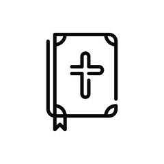 Bible Icon Logo Illustration Vector Isolated. Christ and Easter Icon-Set. Suitable for Web Design, Logo, App, and UI. Editable Stroke and Pixel Perfect. EPS 10.
