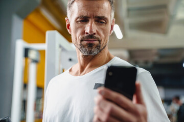 Handsome young man with smartphone