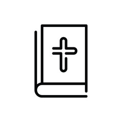 Bible Icon Logo Illustration Vector Isolated. Christ and Easter Icon-Set. Suitable for Web Design, Logo, App, and UI. Editable Stroke and Pixel Perfect. EPS 10.