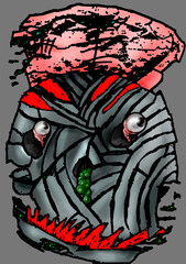 Halloween mummy mask.