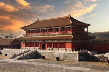 famous forbidden City in Beijing, China, Asia