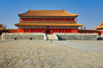 famous forbidden City in Beijing, China, Asia