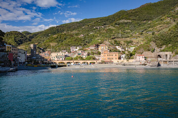 Fototapeta na wymiar Monterosso al Mare, a coastal village and resort in Cinque Terre, Italy