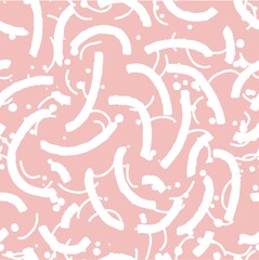 Abstract natural geometric seamless pattern with organic hand drawn shapes, stains and brush strokes. Creative pastel vector texture for textile print, gift wrap, greeting cards background, web banner