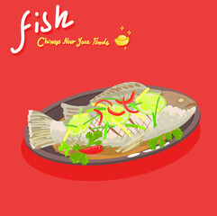 Chinese new year foods "Fish"