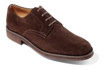 brown suede shoe isolated