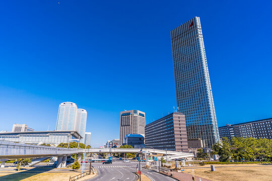 Makuhari New City, Chiba Prefecture, Japan. Makuhari is a new business district near Tokyo.