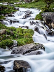 waterfall in the mountains