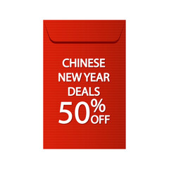 Chinese reward. Red paper Envelope pack vector. Year of the Ox concept. Red pack. Chinese new year sale.