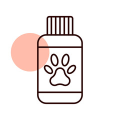 Pet shampoo vector icon. Pet animal sign