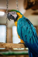 blue and yellow macaw