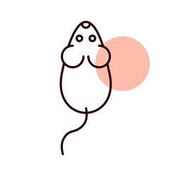 Mouse vector icon. Pet animal sign