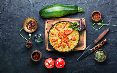 Zucchini vegetable casserole