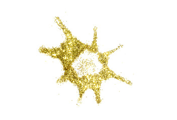 Background with golden glittering drops on white, background for your design