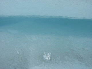 an ice cube on the Fox Glacier Walk, Westland Tai Poutini National Park, West Coast region, South...