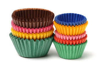 cupcake liners isolated on white background