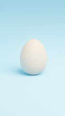 Background with single easter egg in a stack formation. Holiday season concept backdrop. 3D Rendering