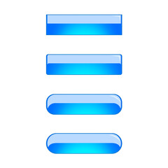 Web button empty set aqua blue shining color vector illustration isolated on white background