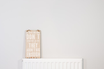 plain background with sign