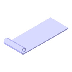 Fitness mat icon. Isometric of fitness mat vector icon for web design isolated on white background