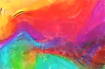 Crédence de cuisine en verre imprimé Mélange de couleurs Modern art. Colorful contemporary artwork. Color strokes of paint. Brushstrokes on abstract background. Brush painting.