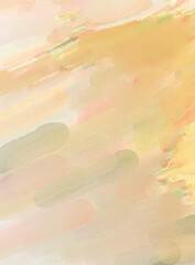 Modern brush strokes painting. Watercolor abstract painting with pastel colors. Soft color painted illustration of calming composition for poster, wall art, banner, card, book cover or packaging.