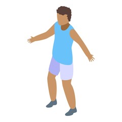 Fototapeta premium Boy basketball player icon. Isometric of boy basketball player vector icon for web design isolated on white background
