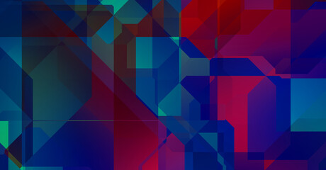 Trendy geometric abstract background in minimalistic flat style with dynamic composition.