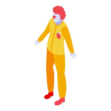 Clown man icon. Isometric of clown man vector icon for web design isolated on white background