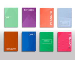 Minimal vector abstract cover notebook design. Planner and diary cover for print.