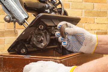 old sewing machine, service