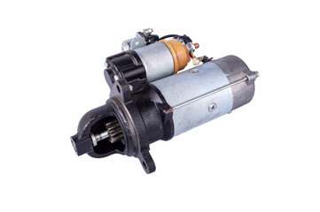 Car starter. Spare part for motor transport