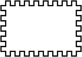 Marco con estilo medieval sobre fondo blanco