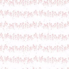Lovely hand drawn seamless floral pattern, doodle flowers, great for textiles, banners, wallpapers, wrapping - vector design
