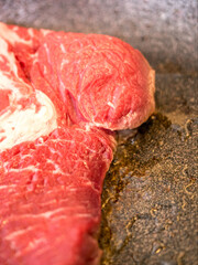 調理中のステーキ