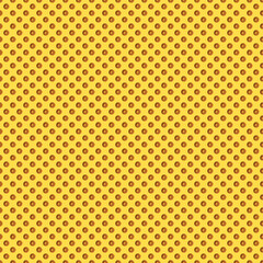 Cookies template with sesame seeds on a yellow background. View from above. Creative design, minimal flat lay concept.